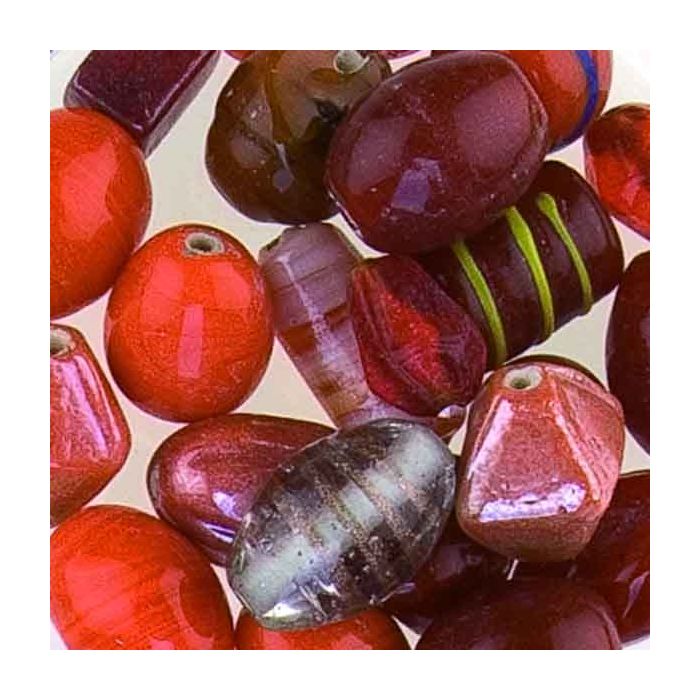 Glasperle Handmade orange-rot 1 Dose = 100gr 1 Dosen