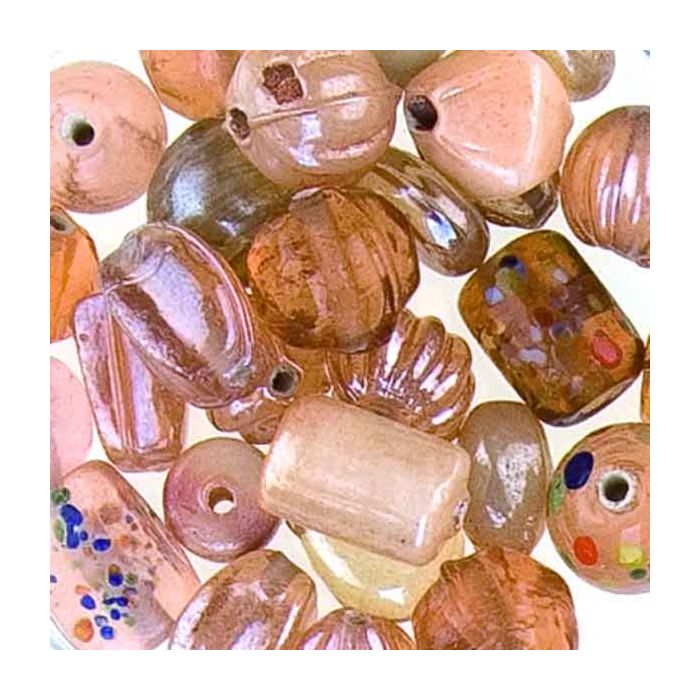 Glasperle Handmade lachs 1 Dose = 100gr 1 Dosen