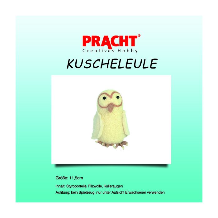 Filzbastelset Kuscheleule weiß 11,5 cm 4Set 4520-09001 4016490723608  