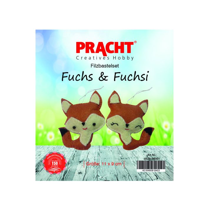 Filzbastelset Fuchs & Fuchsi orange 11x9 cm 4Set 4520-36001 4016490818403  