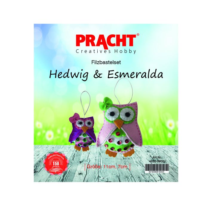 Filzbastelset Hedwig & Esmeralda pink rose 7+11 cm 4Set 4520-39001 4016490818434  