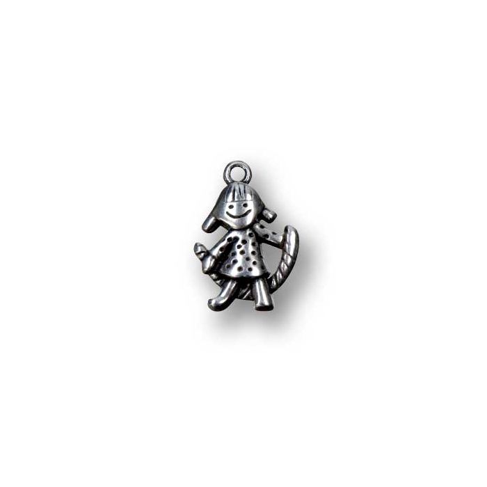 Metallanhänger Mädchen altplatinfb. 25x15 mm 30St 4543-51751 4016490499916  