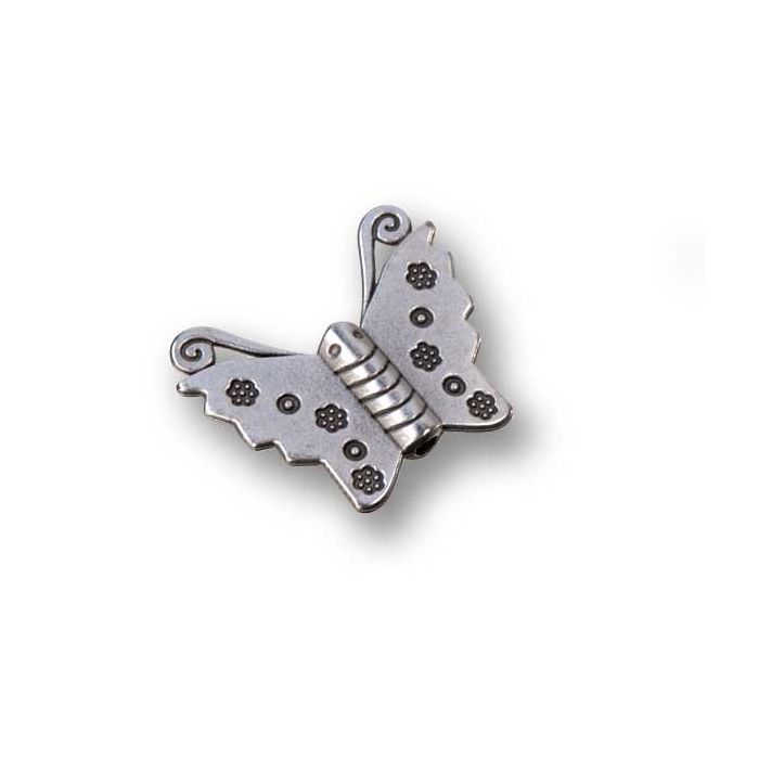 Metallanhänger Zwischenteil Schmetterling altplatinfb. 29x25 mm Lochgröße 2 mm 15St 4543-66751 4016490539179  