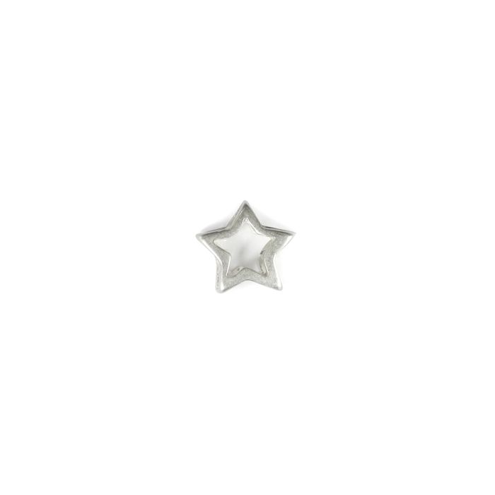 Metallzwischenteil Stern platinfb. 14 mm Lochgröße 2 mm, Bild 1 von 2