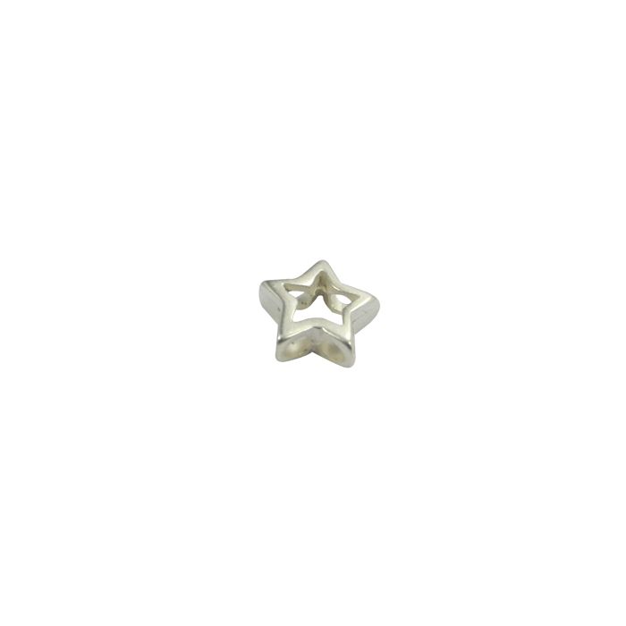 Metallzwischenteil Stern platinfb. 14 mm Lochgröße 2 mm, Bild 2 von 2