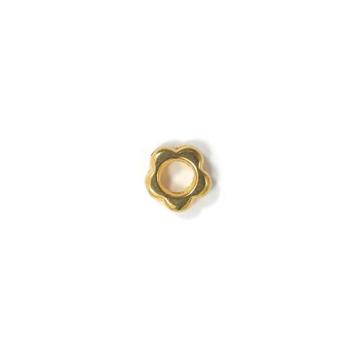 Metallzwischenteil Blume goldfb. 9 mm Lochgröße 1,2 mm, Bild 1 von 2