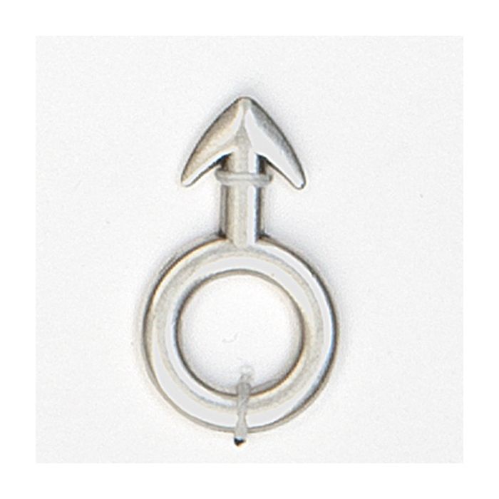 Metallzwischenteil Mann altplatinfb. 23x14 mm