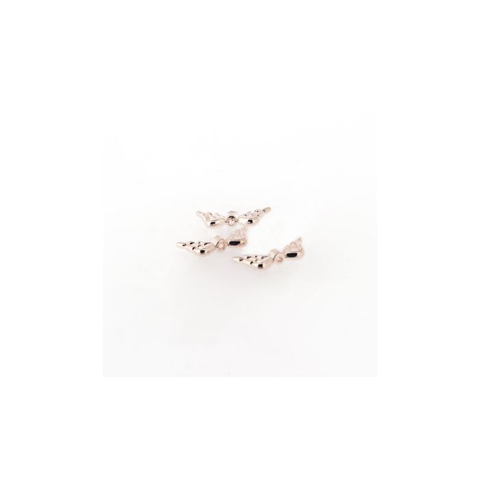 Metallzwischenteil Flügel rosegoldfb. 19x8 mm Lochgröße 1,2 mm 2 St 4578-95767 4016490870456  