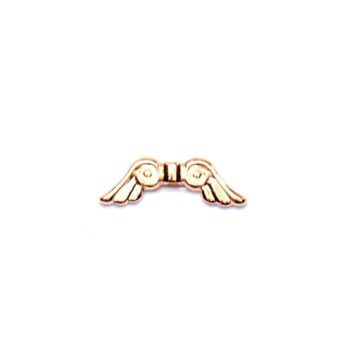 Metallzwischenteil Flügel rosegoldfb. 21x7 mm Lochgröße 1,2 mm 2 St 4578-98767 4016490870487  
