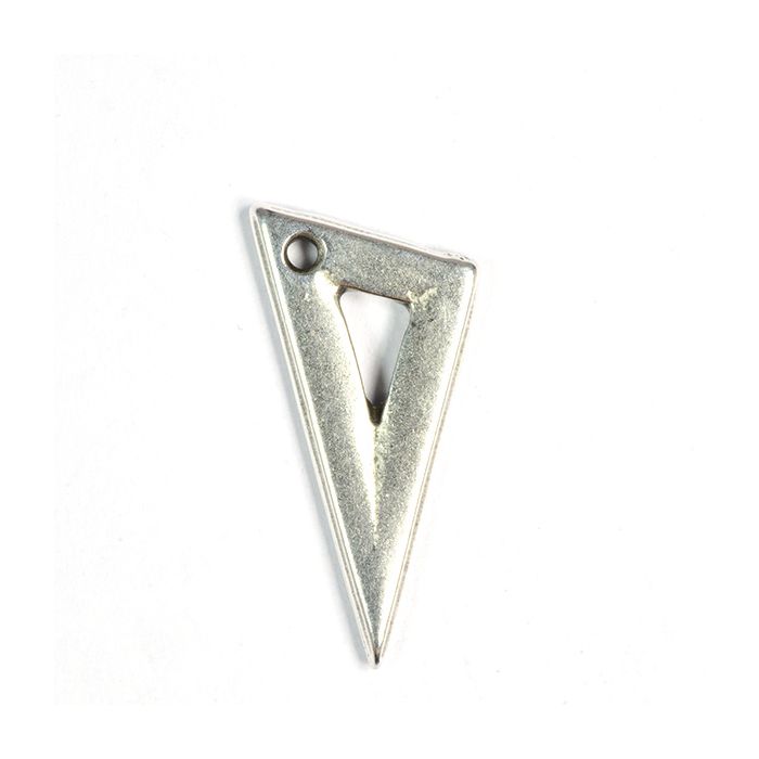 Metallanhänger Geodreieck altplatin 23x10 mm Lochgröße 1,2 mm 20St 4590-24751 4016490695707  