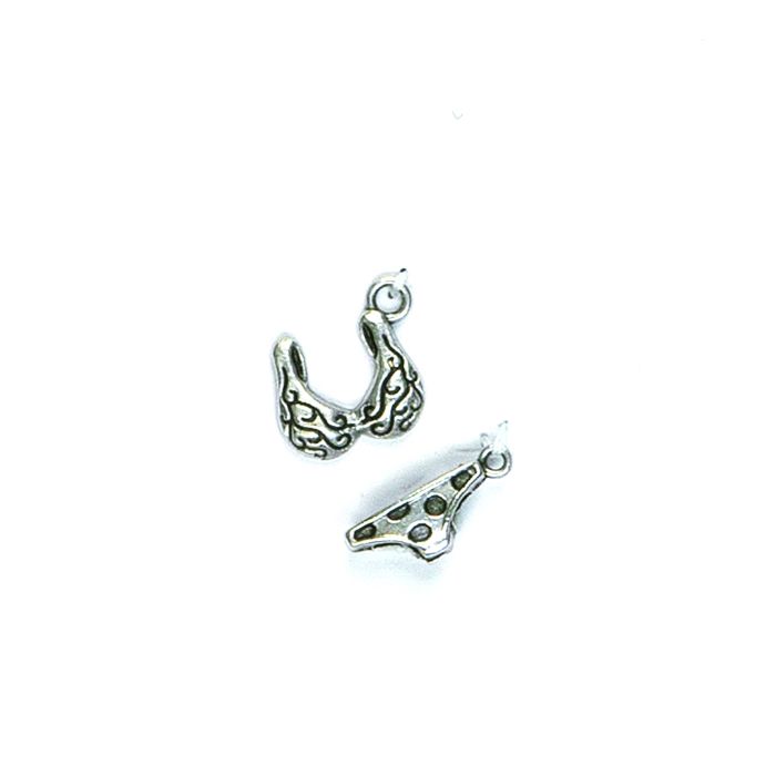 Metallanhänger Bikini altplatin 16x12/14 mm