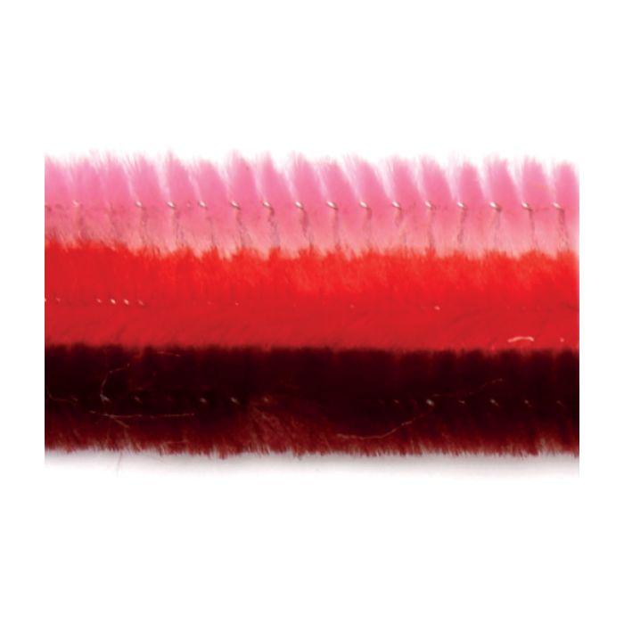 Chenille Draht extra flauschig rot ton 9x500 mm 10 Stück