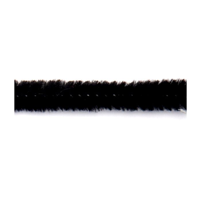 Chenille Draht extra flauschig schwarz 9x500 mm 10 St