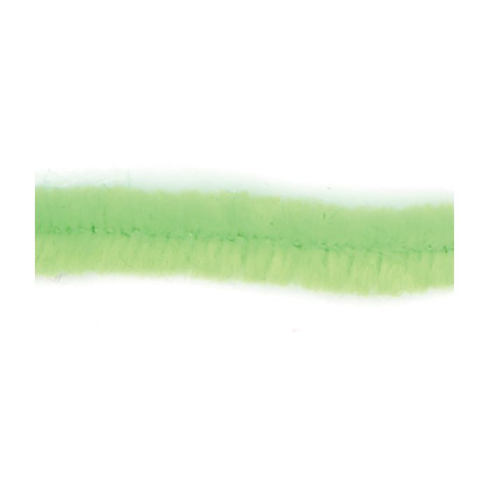 Chenille Draht extra flauschig leucht-grün 9x500 mm 10 Stück