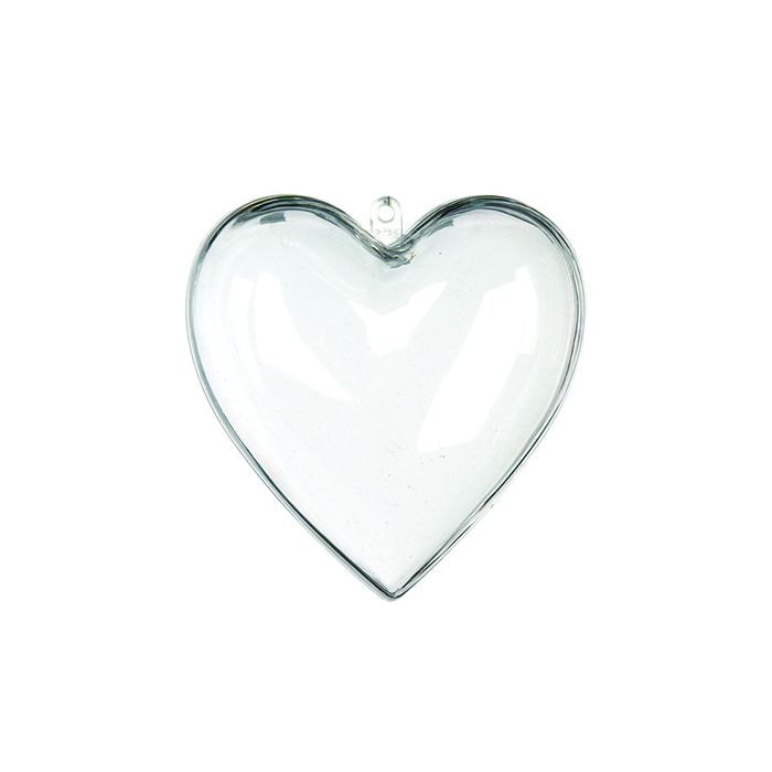 Acryl verheiratet Herz transparent 80 mm 1 Stück