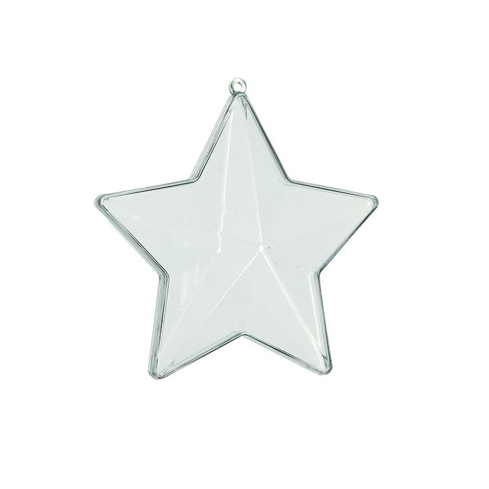 Acryl Stern transparent 80 mm 20 Stück
