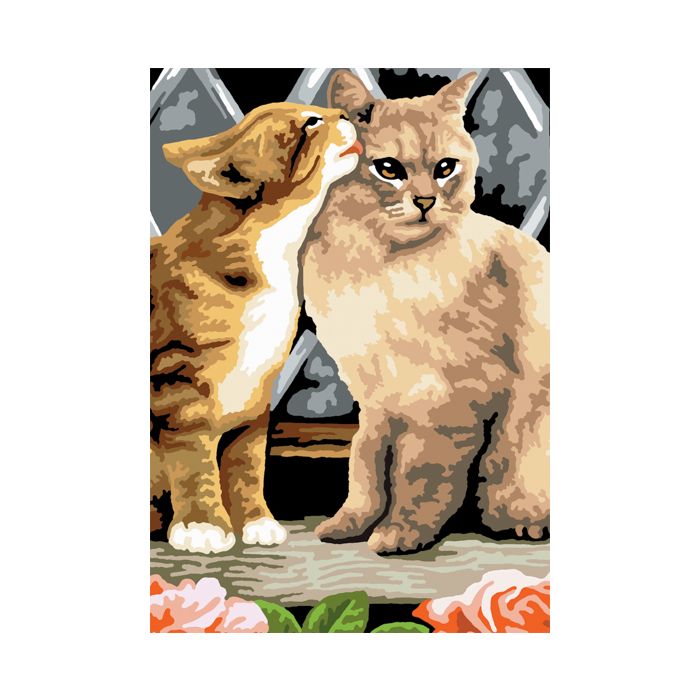 Malen nach Zahlen Junior Katzen 22,2x29,8 cm 1 Pack, = 3 Bilder Pracht Creatives Hobby