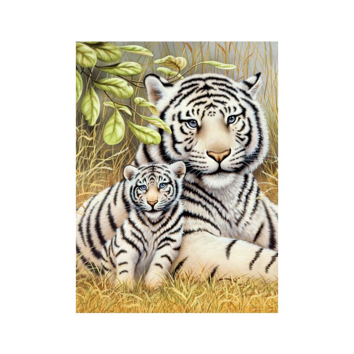 Malen nach Zahlen Junior Weiße Tiger 33x24 cm, Bild 1 von 2