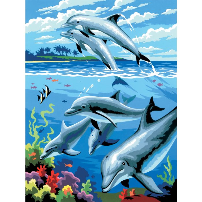 Malen nach Zahlen Junior Delfine 33x24 cm