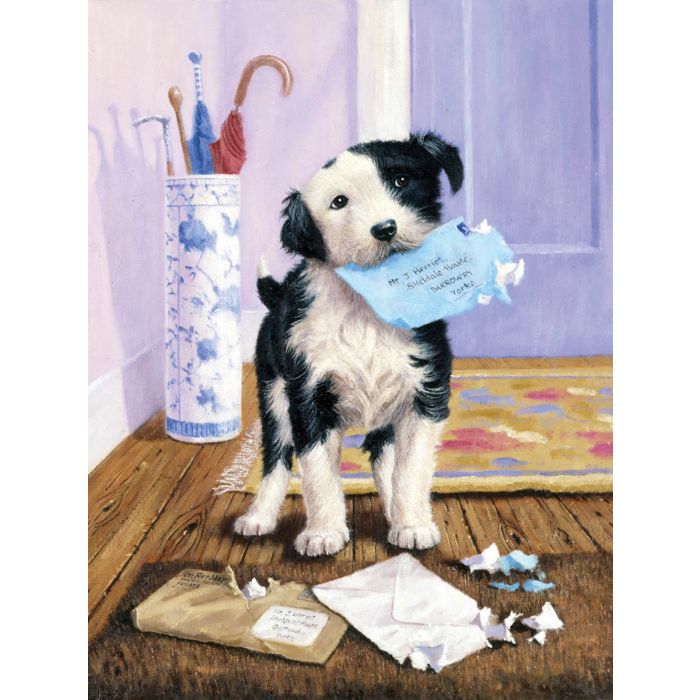 Malen nach Zahlen Junior Hund mit Post 33x24 cm