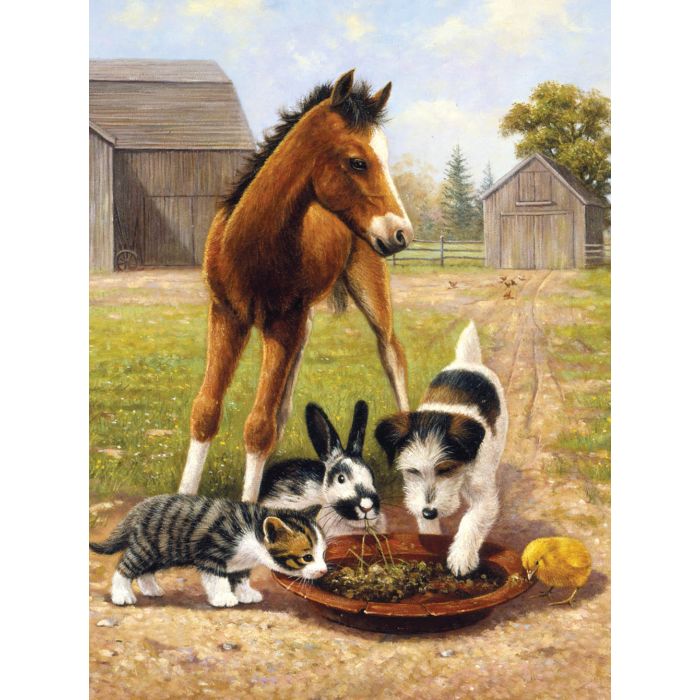 Malen nach Zahlen Junior Essen mit Freunden 33x24 cm