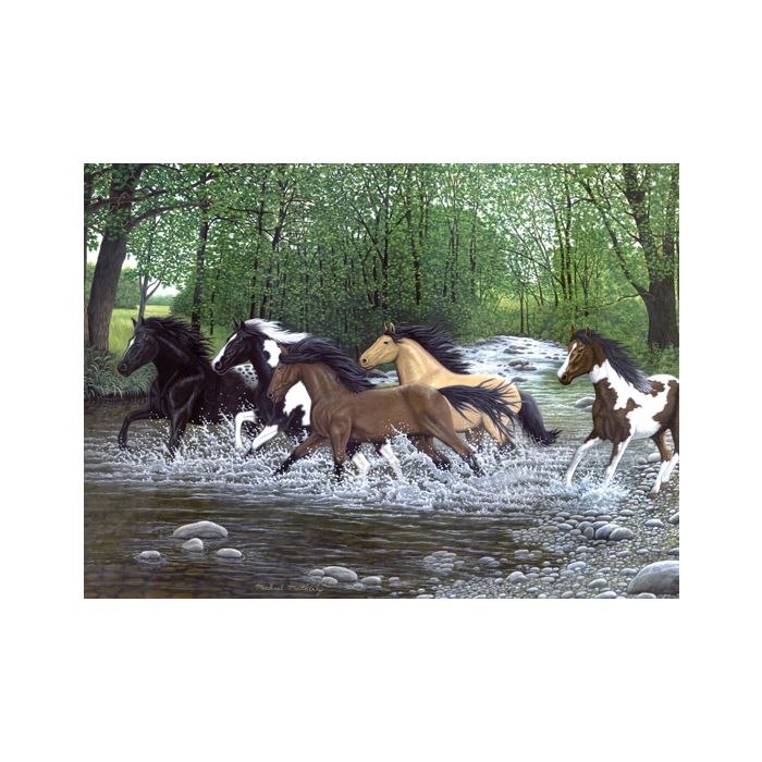 Malen nach Zahlen Junior galoppierende Pferde 40x32,5 cm