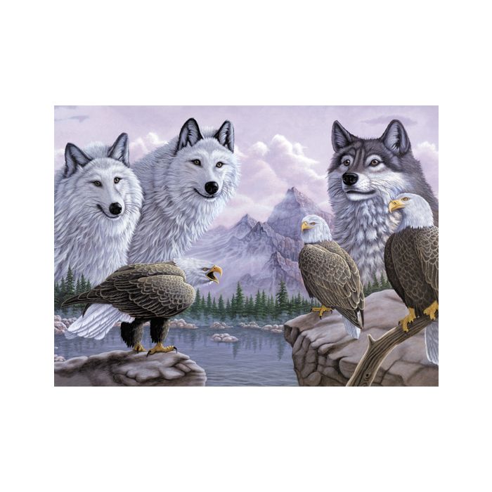 Malen nach Zahlen Junior Wölfe & Adler 40x32,5 cm