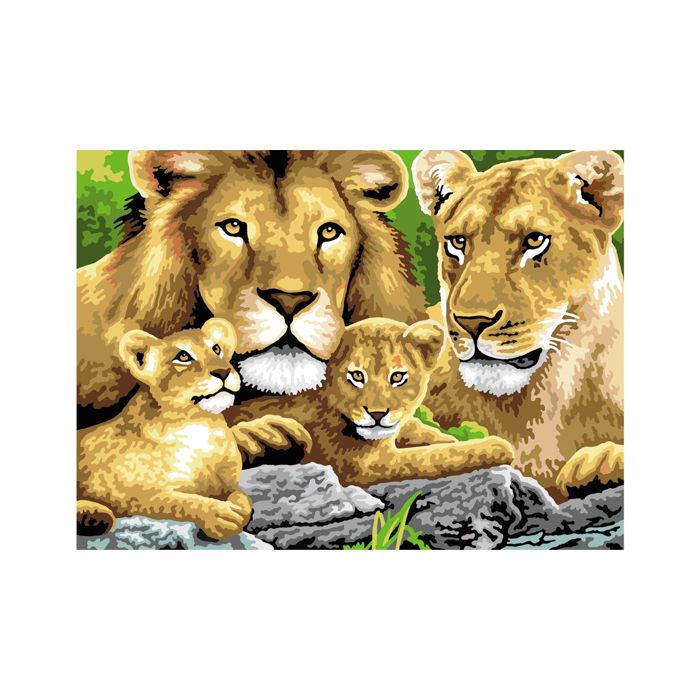 Malen nach Zahlen Junior Löwenfamilie 40x32,5 cm