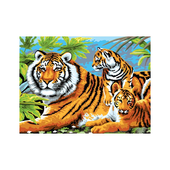 Malen nach Zahlen Junior Tiger mit Jungen 40x32,5 cm Pracht Creatives Hobby