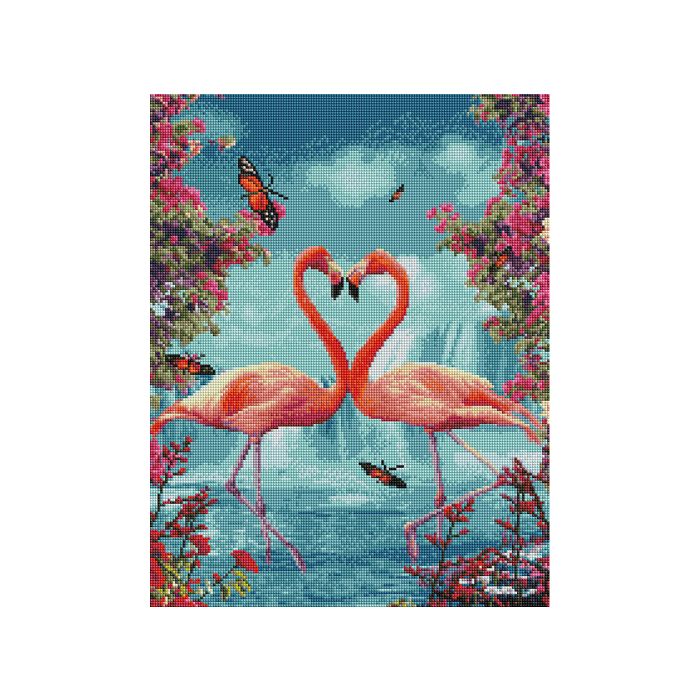 Diamond Mosaic Flamingopaar 40x50 cm Flamingopaar, Bild 2 von 2