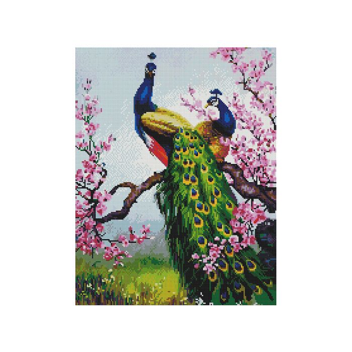 Diamond Mosaic Pfau auf einem Sakura-Zweig 40x50 cm 4673-40091 4016490892410  