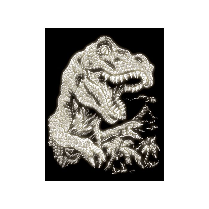 Kratzbilder Tyrannosaurus Rex Glow-in-the-Dark 20,3x25,4 cm 4674-20151 4016490820253  