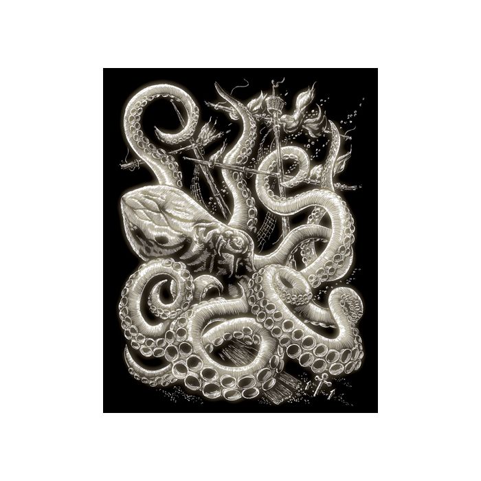 Kratzbilder Oktupus Glow-in-the-Dark 20,3x25,4 cm 4674-20161 4016490819998  