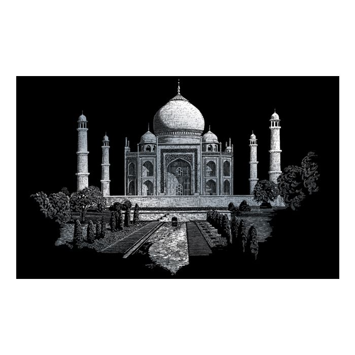 Kratzbilder Taj Mahal silberfarbig 28,6x39 cm 4674-28271 4016490820086  