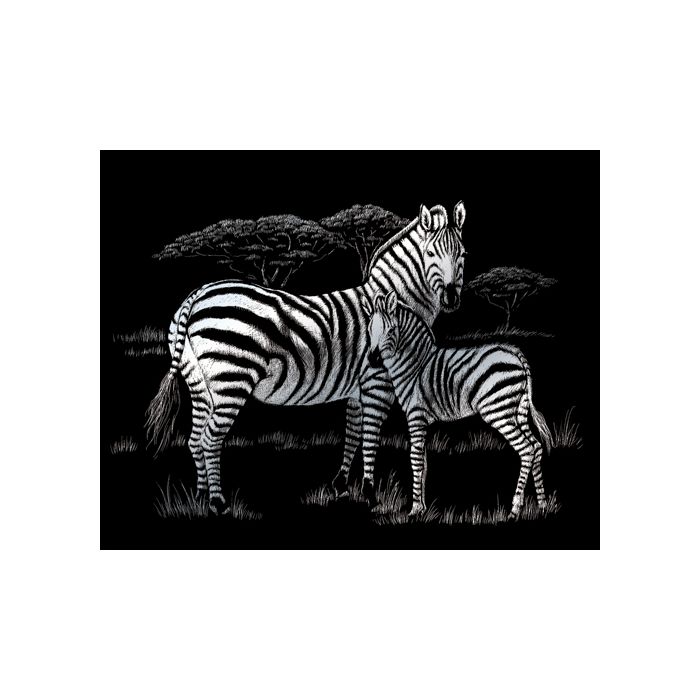 Kratzbilder exotische Tiere silberfarbig 20,3x25,4 cm 1 Pack. = 6 Bilder 4675-20011 4016490820123  