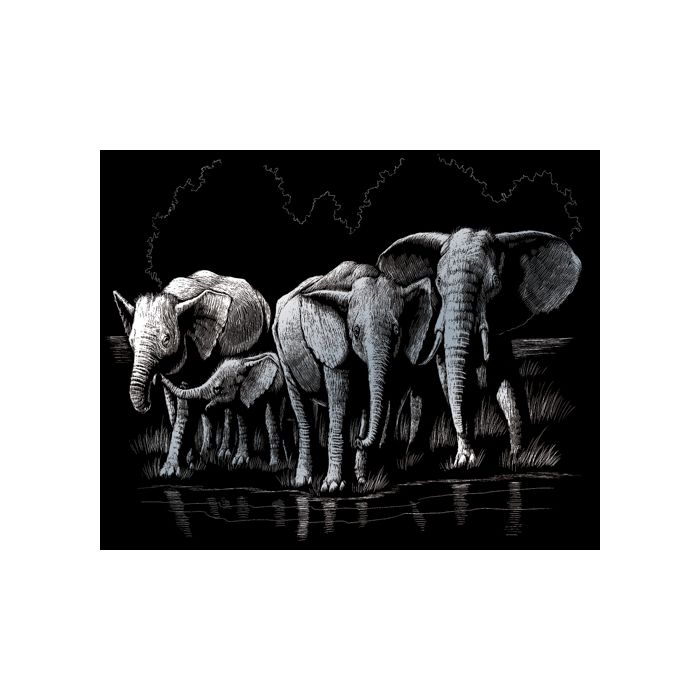Kratzbilder exotische Tiere silberfarbig 20,3x25,4 cm 1 Pack. = 6 Bilder 4675-20011 4016490820123  