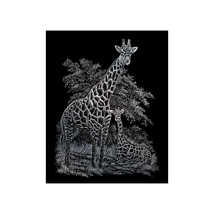 Kratzbilder exotische Tiere silberfarbig 20,3x25,4 cm 1 Pack. = 6 Bilder 4675-20011 4016490820123  