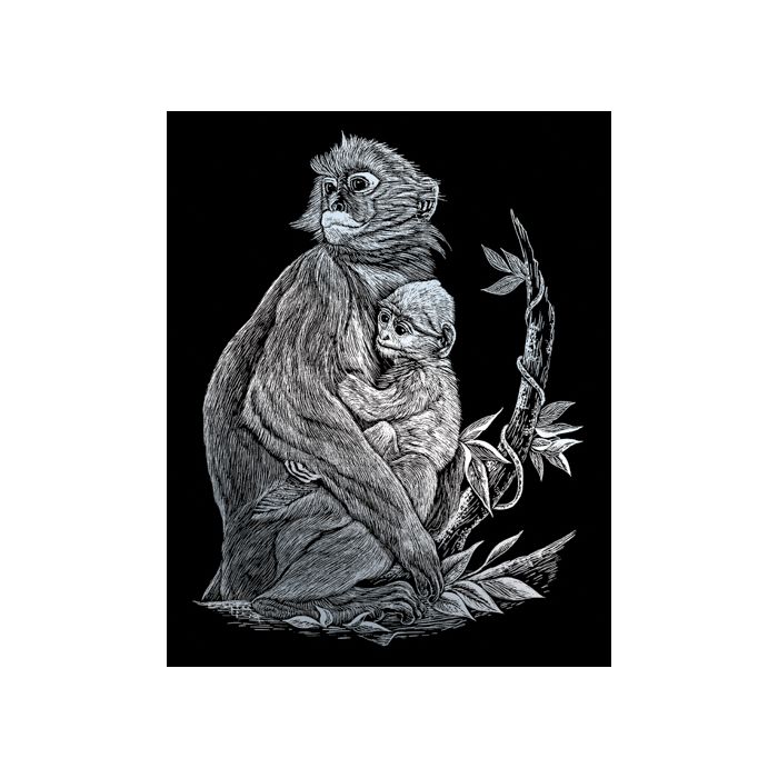 Kratzbilder exotische Tiere silberfarbig 20,3x25,4 cm 1 Pack. = 6 Bilder 4675-20011 4016490820123  