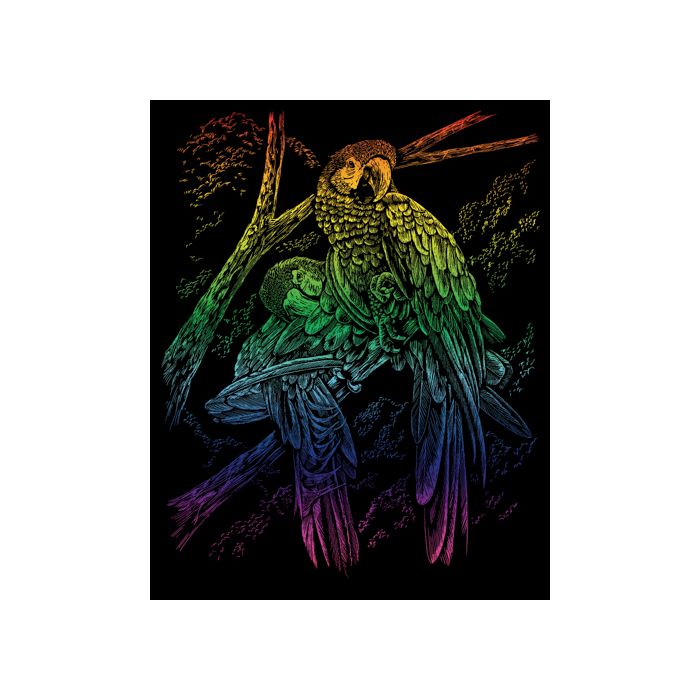 Kratzbilder Tropentiere rainbow 20,3x25,4 cm 1 Pack. = 6 Bilder 4675-20041 4016490820154  