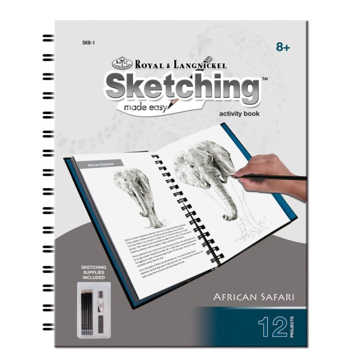 Skizzieren leicht gemacht Skizzenbuch Safari 14,3x20,3 cm 1 Buch = 12 Bilder 4676-20011 4016490740322  