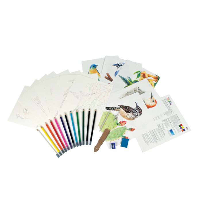 Zeichnen leicht gemacht Buntstifte, Vögel 1 Pack, = 9 Bilder, Bild 2 von 6