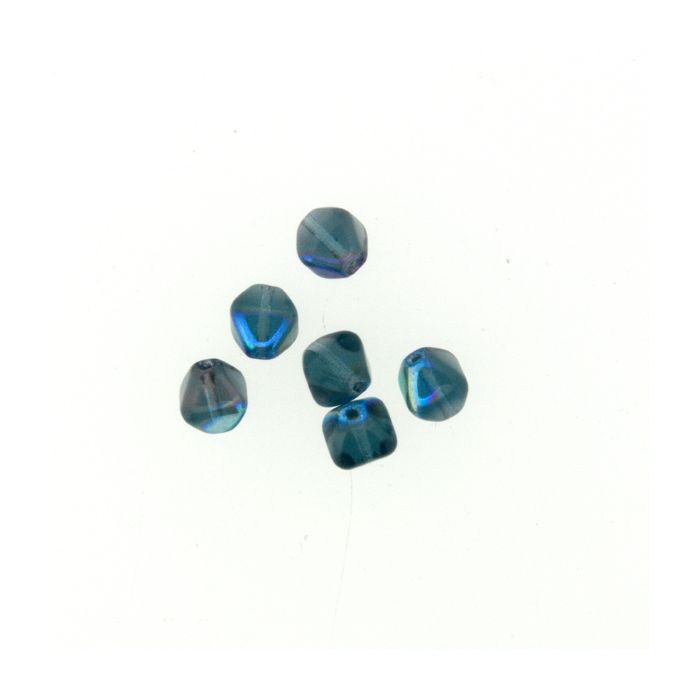 Glasperle Pyramide montan AB 6 mm Lochgröße 0,8 mm