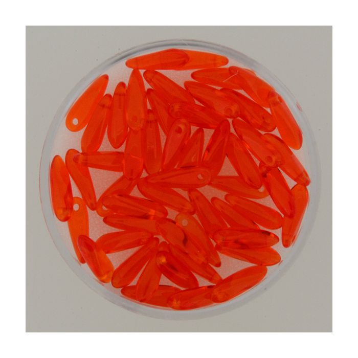 Glastropfen orange 11x3 mm Lochgröße 0,8 mm 50 St 4834-11074 4016490262497  