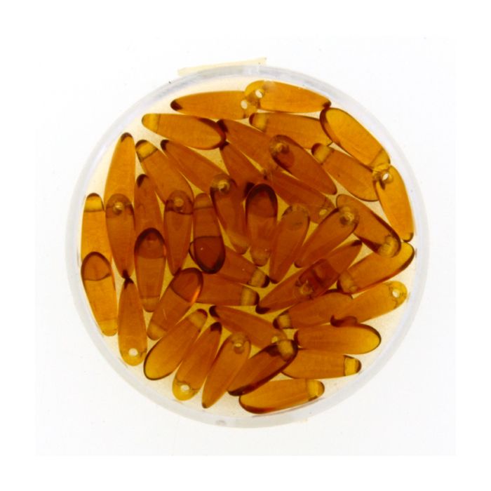 Glastropfen rauchtopas 11x3 mm Lochgröße 0,8 mm 50 St 4834-11204 4016490262572  