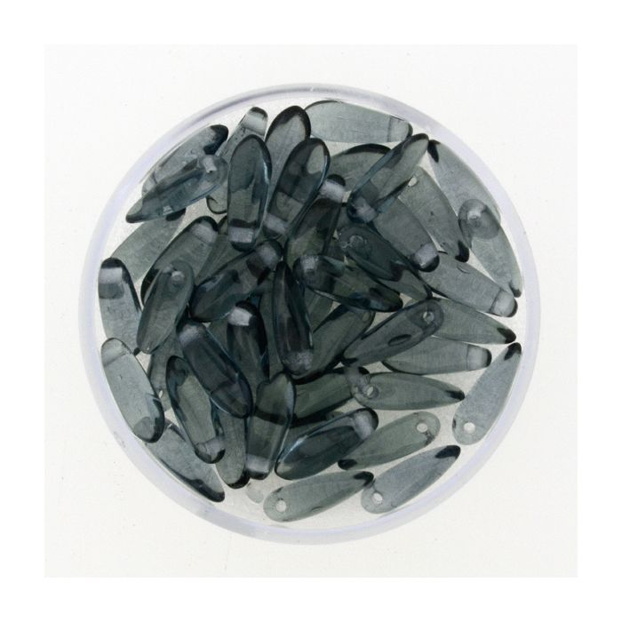 Glastropfen montanblau 11x3 mm Lochgröße 0,8 mm 50 St 4834-11334 4016490262619  