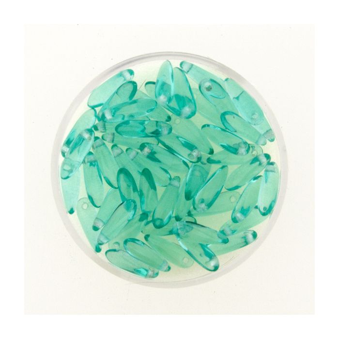 Glastropfen mintgrün 11x3 mm Lochgröße 0,8 mm 50 St 4834-11494 4016490262657  