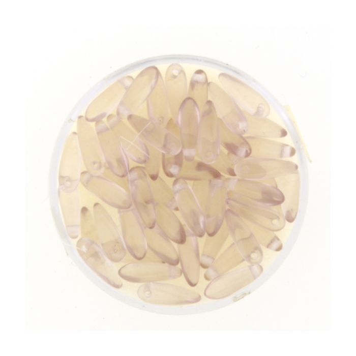 Glastropfen hellamethyst 11x3 mm Lochgröße 0,8 mm