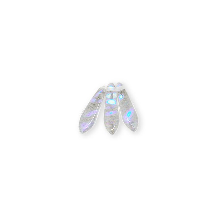 Dagger Beads kristall AB 16x5 mm Lochgröße 0,8 mm