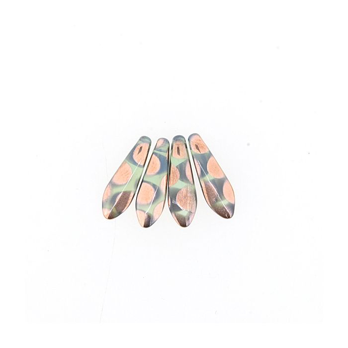 Dagger Beads türkis kupfer 16x5 mm Lochgröße 0,8 mm