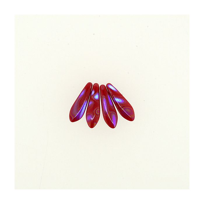 Dagger Beads rot AB 16x5 mm Lochgröße 0,8 mm 10 St 4834-16234 4016490597476  
